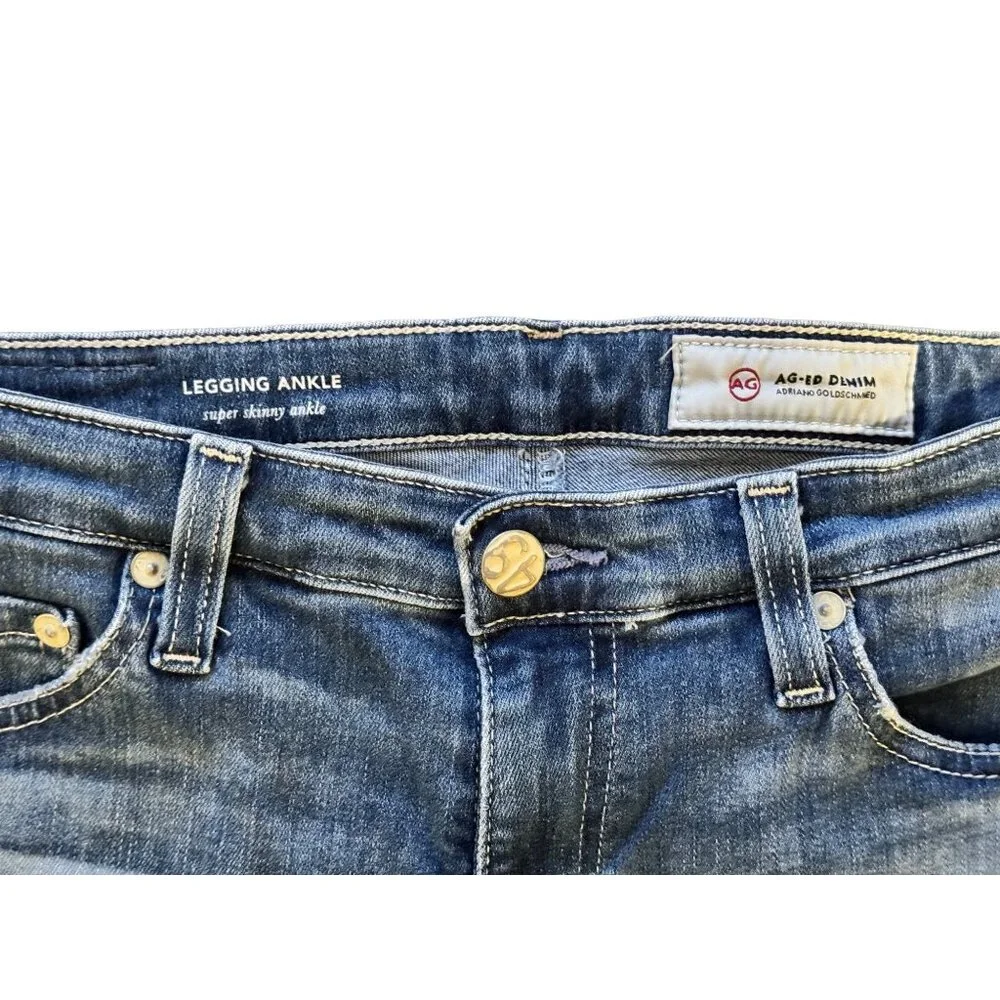 Size 28R AG Adriano Goldschmied The Legging Ankle Super Skinny Jeans Mid-Rise - Picture 10 of 16